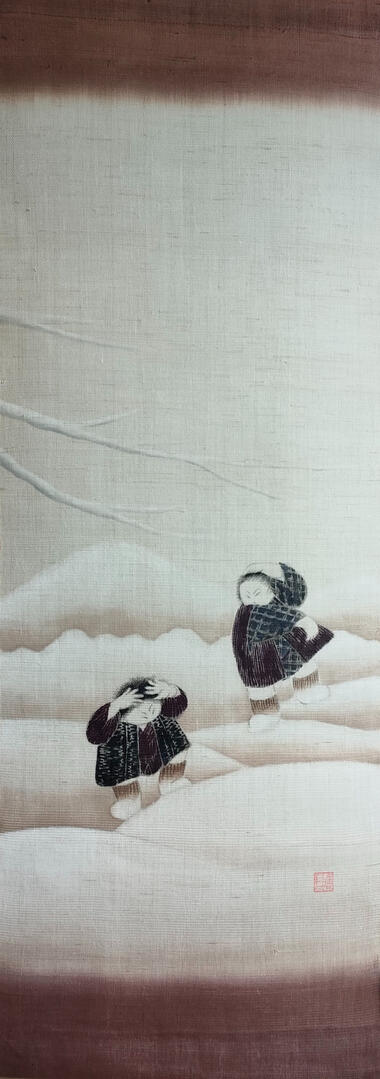 雪ん子(雪合戦)